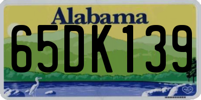 AL license plate 65DK139