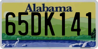 AL license plate 65DK141