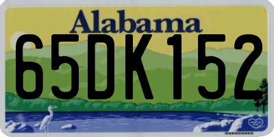 AL license plate 65DK152