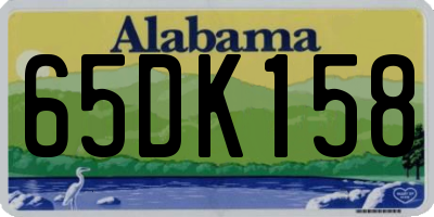 AL license plate 65DK158
