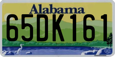 AL license plate 65DK161