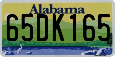 AL license plate 65DK165
