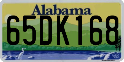 AL license plate 65DK168