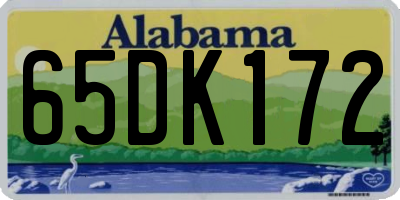 AL license plate 65DK172