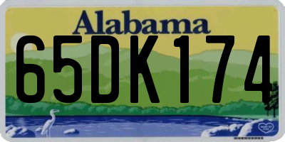 AL license plate 65DK174