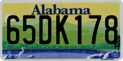 AL license plate 65DK178