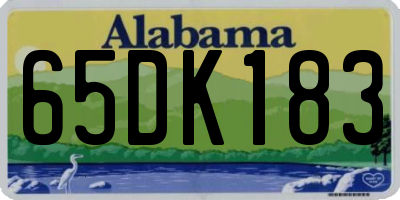 AL license plate 65DK183