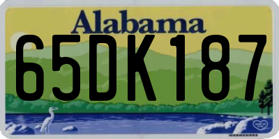 AL license plate 65DK187