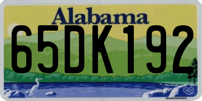 AL license plate 65DK192