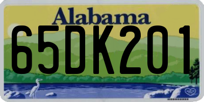 AL license plate 65DK201