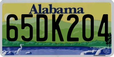 AL license plate 65DK204