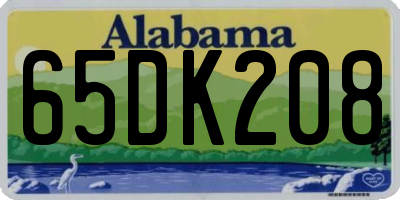 AL license plate 65DK208