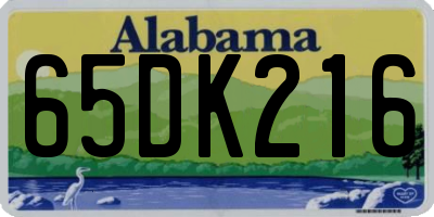 AL license plate 65DK216