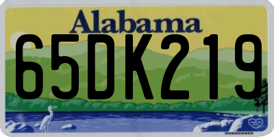 AL license plate 65DK219