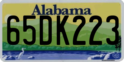AL license plate 65DK223