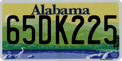 AL license plate 65DK225