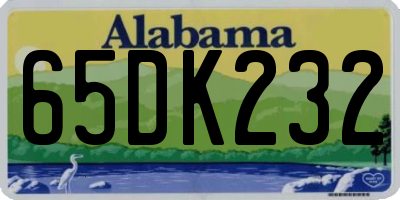 AL license plate 65DK232