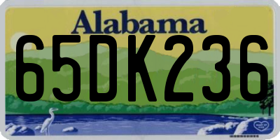 AL license plate 65DK236