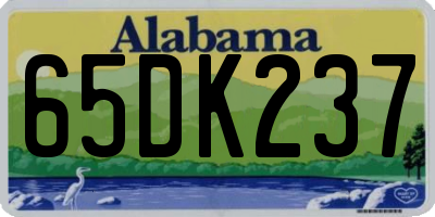 AL license plate 65DK237
