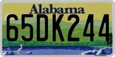 AL license plate 65DK244
