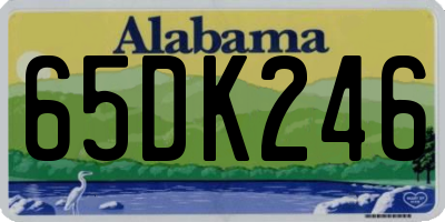 AL license plate 65DK246