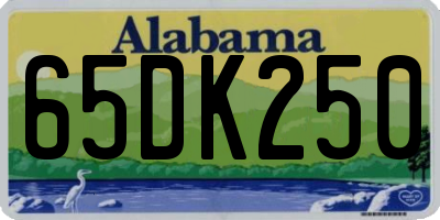 AL license plate 65DK250