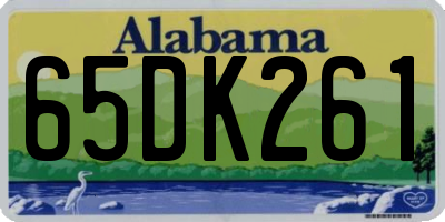 AL license plate 65DK261