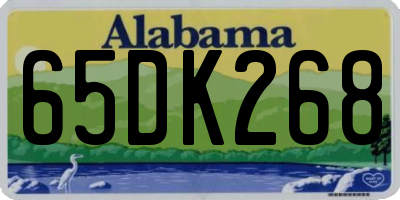 AL license plate 65DK268