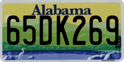AL license plate 65DK269