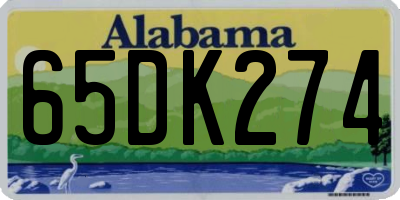 AL license plate 65DK274