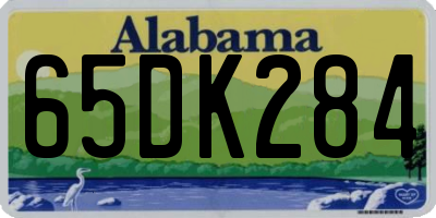 AL license plate 65DK284