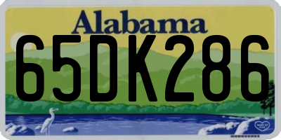 AL license plate 65DK286