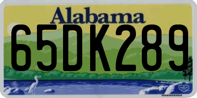 AL license plate 65DK289