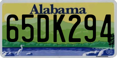 AL license plate 65DK294