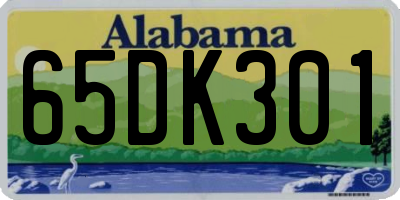 AL license plate 65DK301