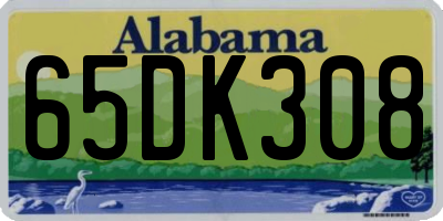 AL license plate 65DK308