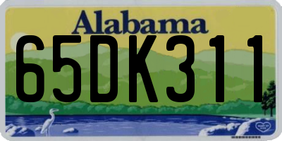AL license plate 65DK311