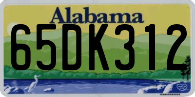 AL license plate 65DK312