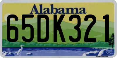 AL license plate 65DK321