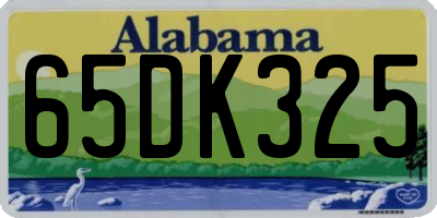AL license plate 65DK325