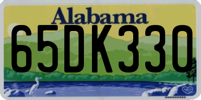 AL license plate 65DK330