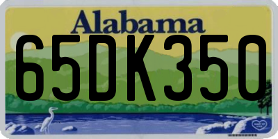 AL license plate 65DK350