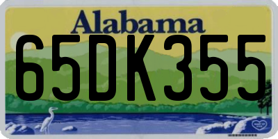 AL license plate 65DK355