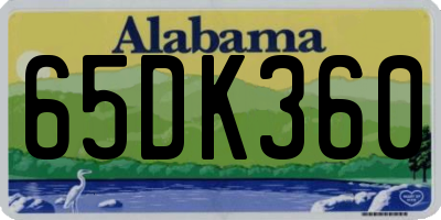 AL license plate 65DK360
