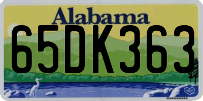 AL license plate 65DK363