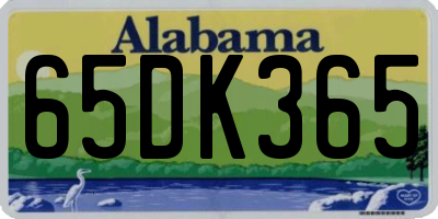 AL license plate 65DK365