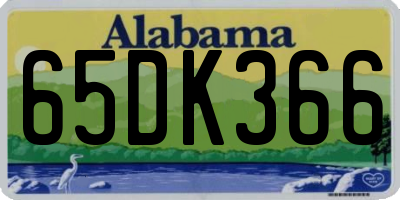 AL license plate 65DK366