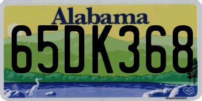 AL license plate 65DK368