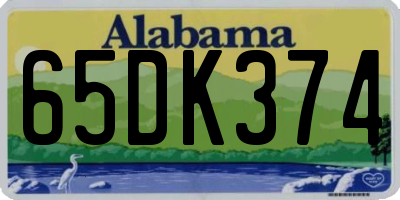 AL license plate 65DK374