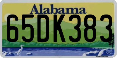 AL license plate 65DK383